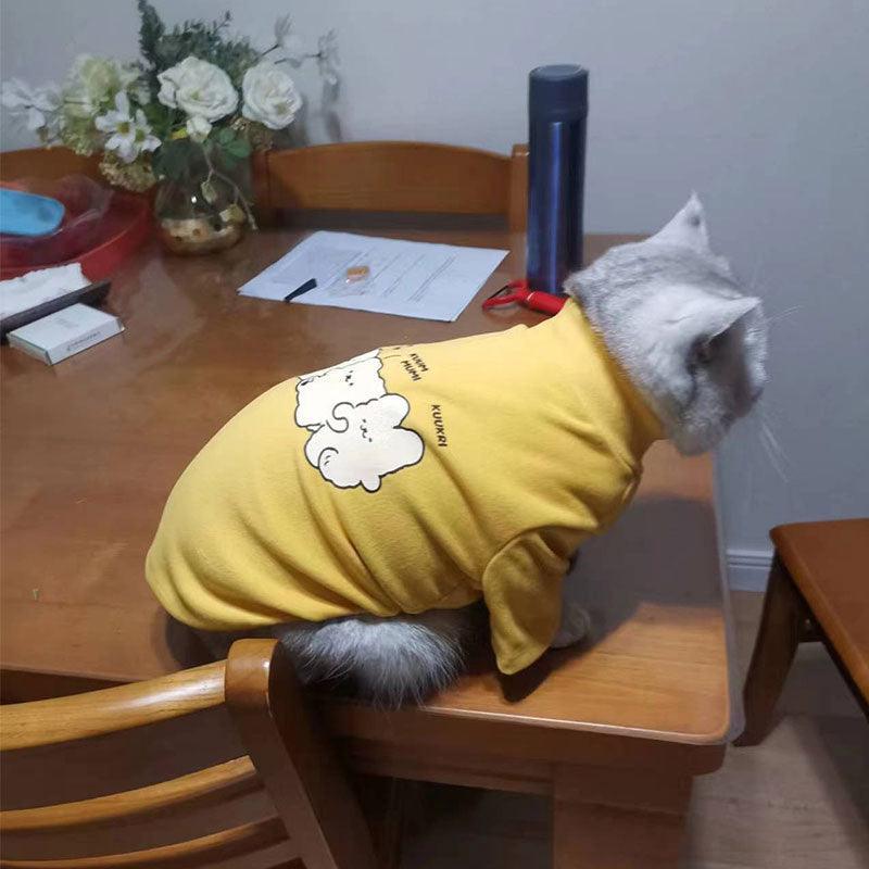 High Neck Cat Clothes 5 Color Warm Sweatshirt