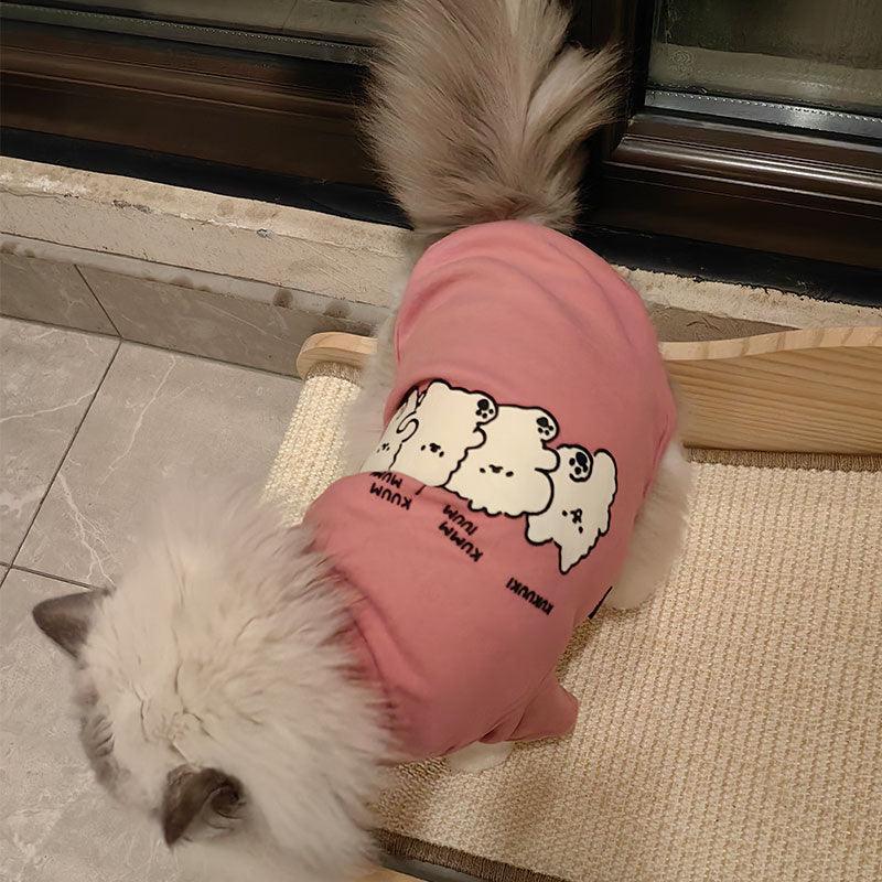 High Neck Cat Clothes 5 Color Warm Sweatshirt
