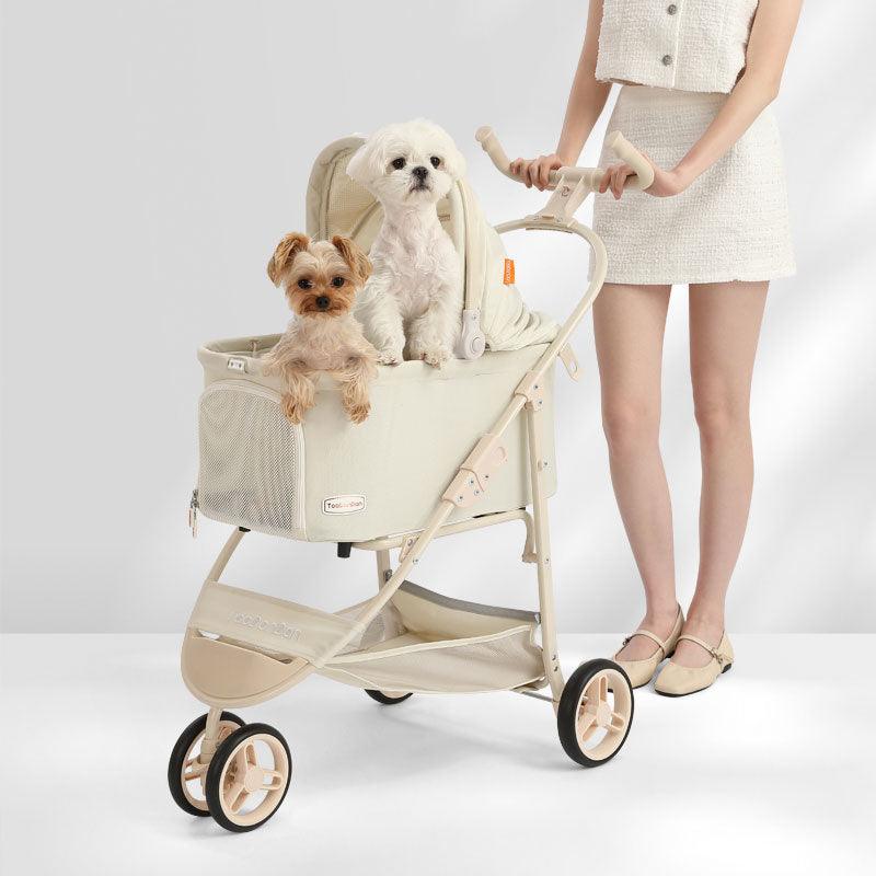 3-Wheeled Lightweight Pet Cat Carrier Stroller