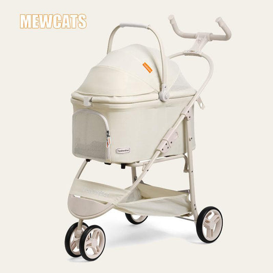 3-Wheeled Lightweight Pet Cat Carrier Stroller - MEWCATS