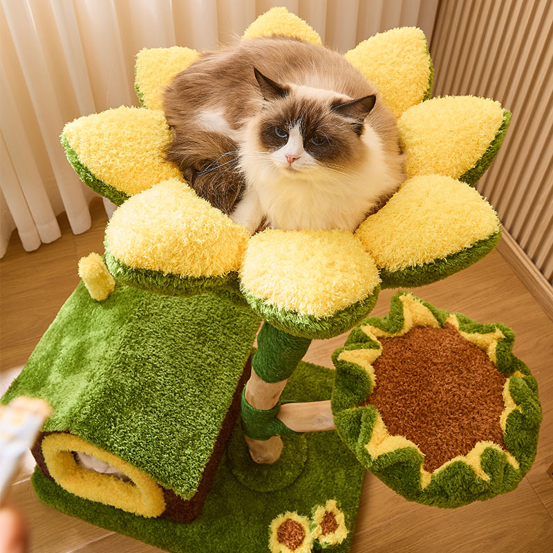 Blossom Sunflower Cat Tree Climbing Tower