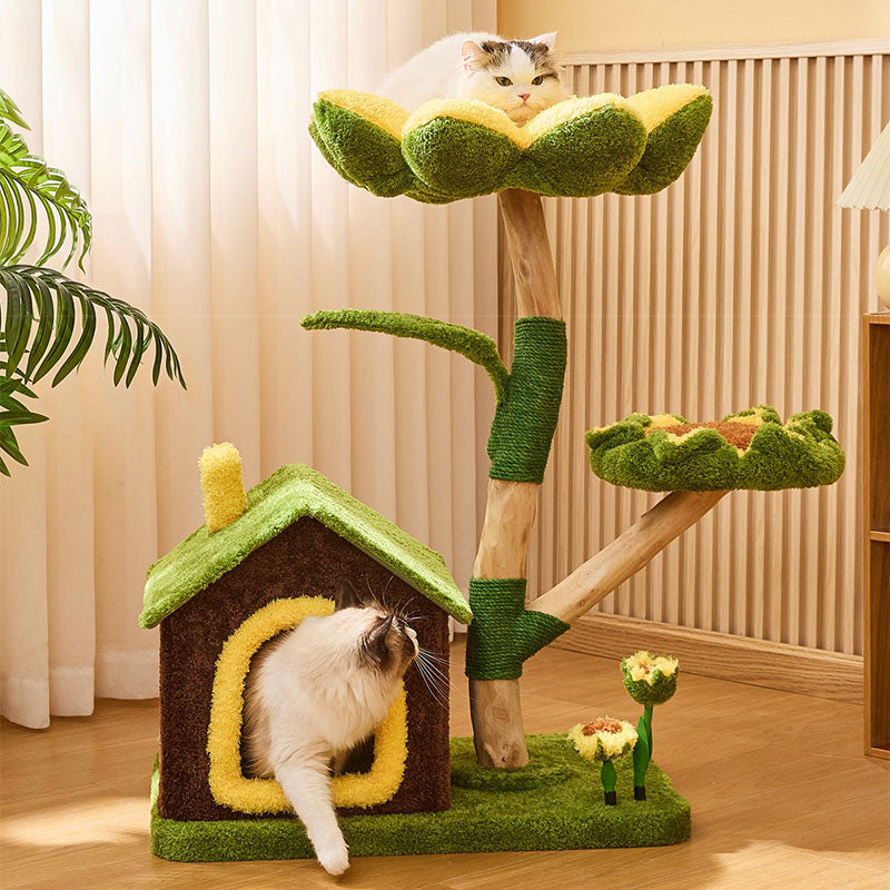 Blossom Sunflower Cat Tree Climbing Tower