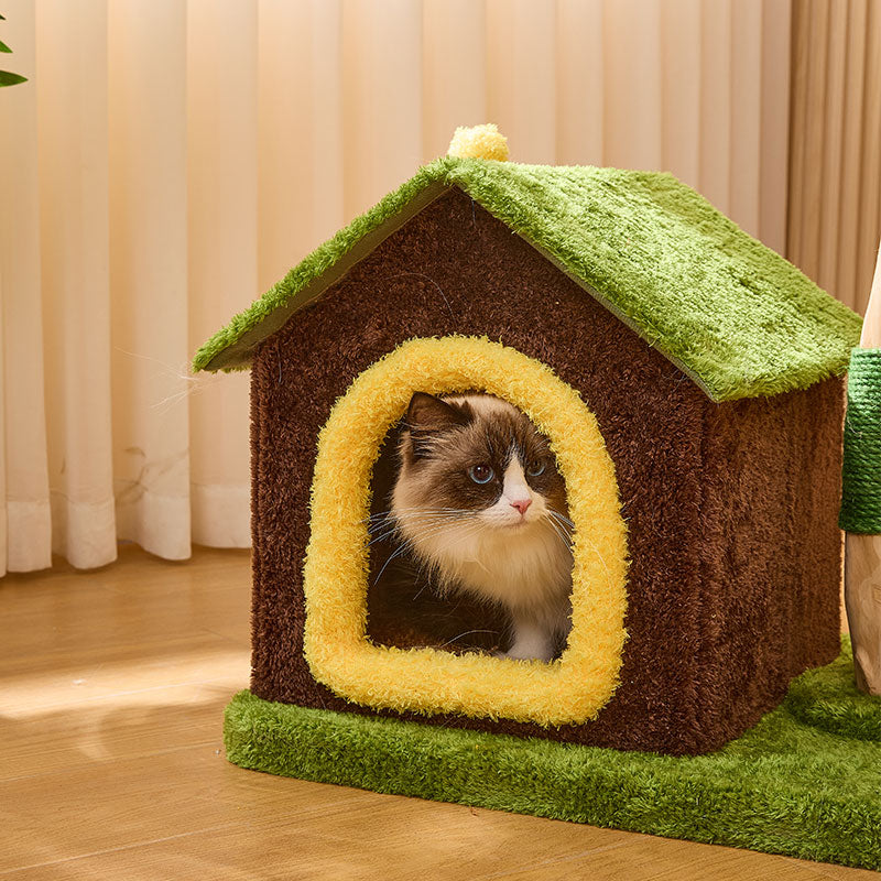 Blossom Sunflower Cat Tree Climbing Tower