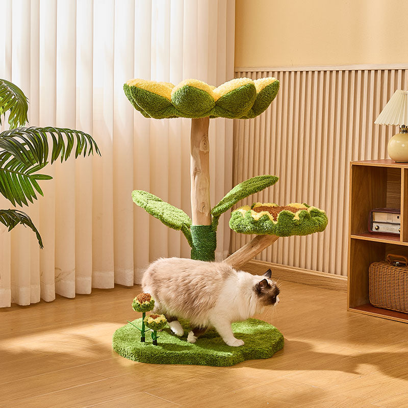Blossom Sunflower Cat Tree Climbing Tower