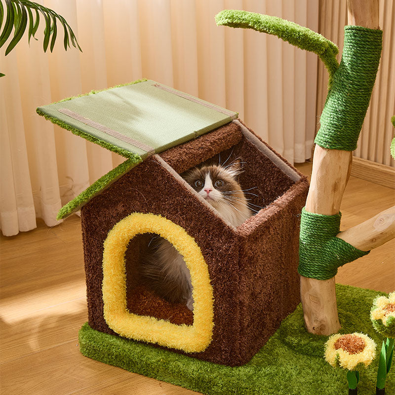 Blossom Sunflower Cat Tree Climbing Tower