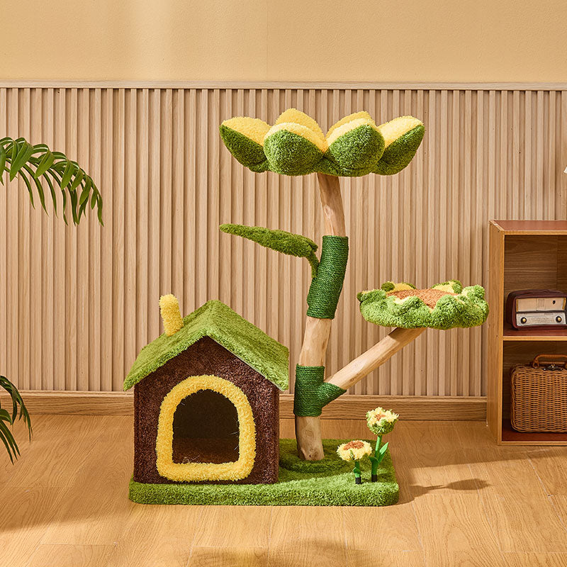 Blossom Sunflower Cat Tree Climbing Tower