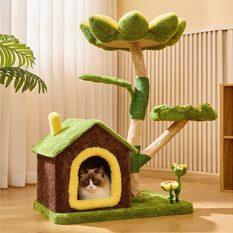 Blossom Sunflower Cat Tree Climbing Tower