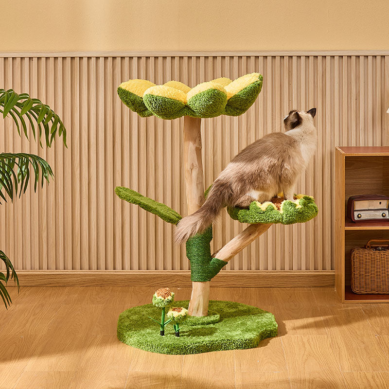 Blossom Sunflower Cat Tree Climbing Tower