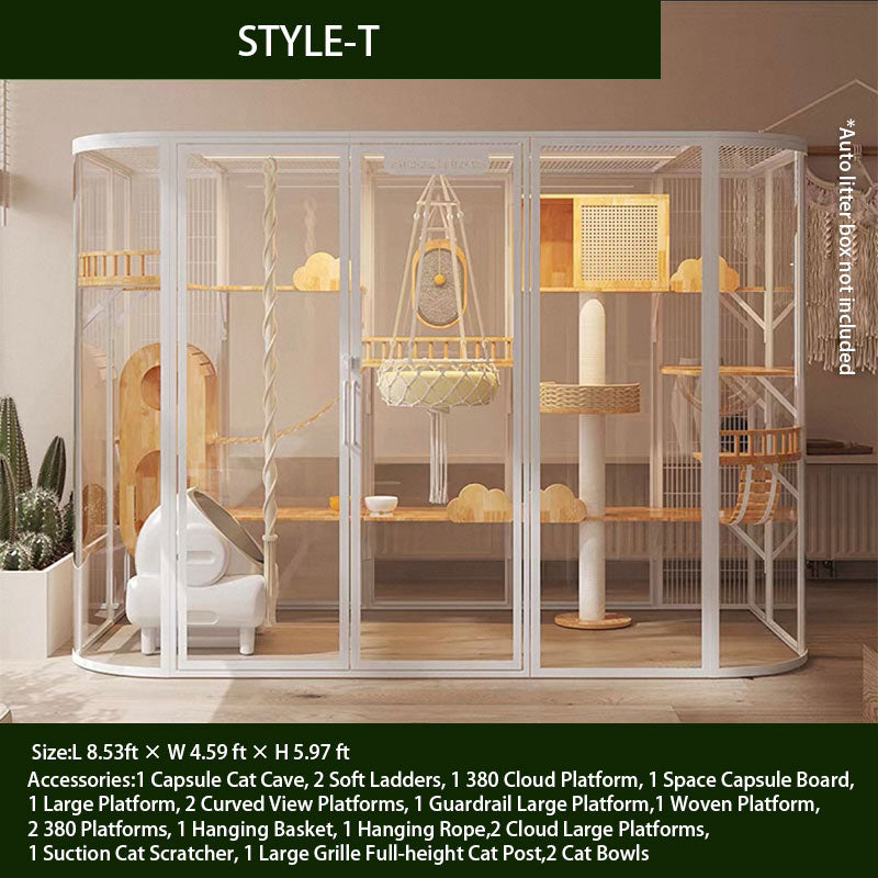Boho Large Panoramic DIY Cat Villa-White