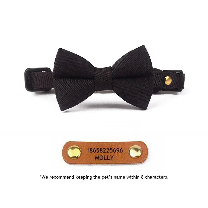Classic Suit Bow Cat Collar