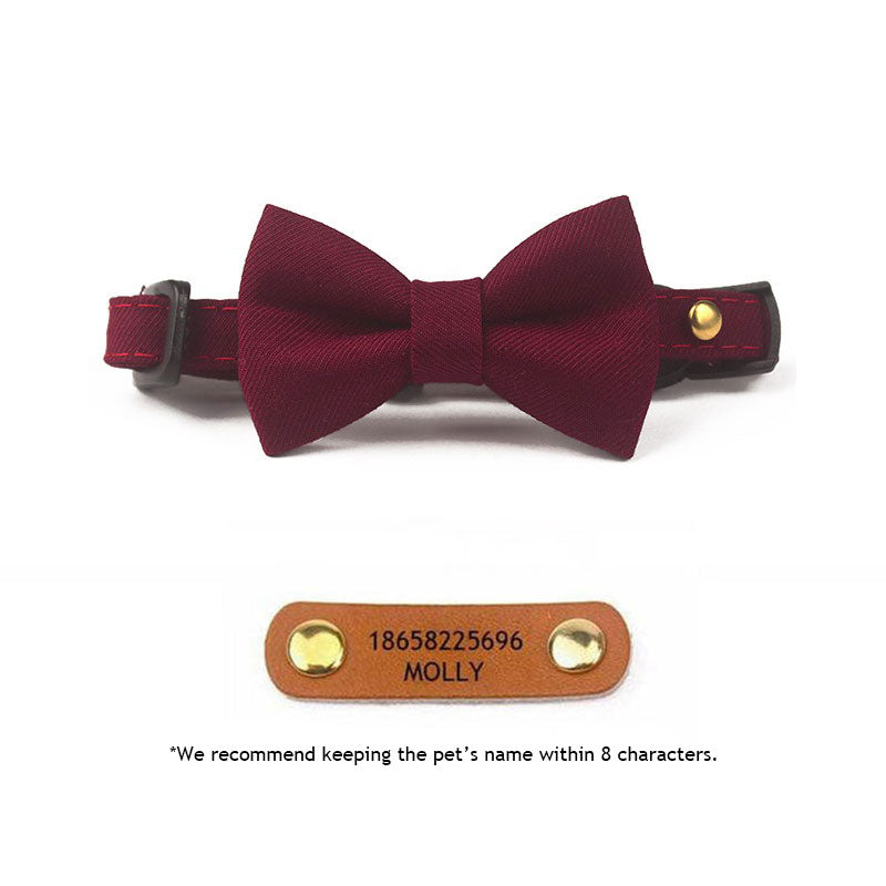 Classic Suit Bow Cat Collar