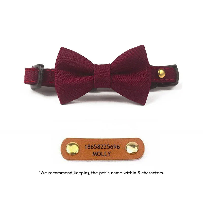 Classic Suit Bow Cat Collar