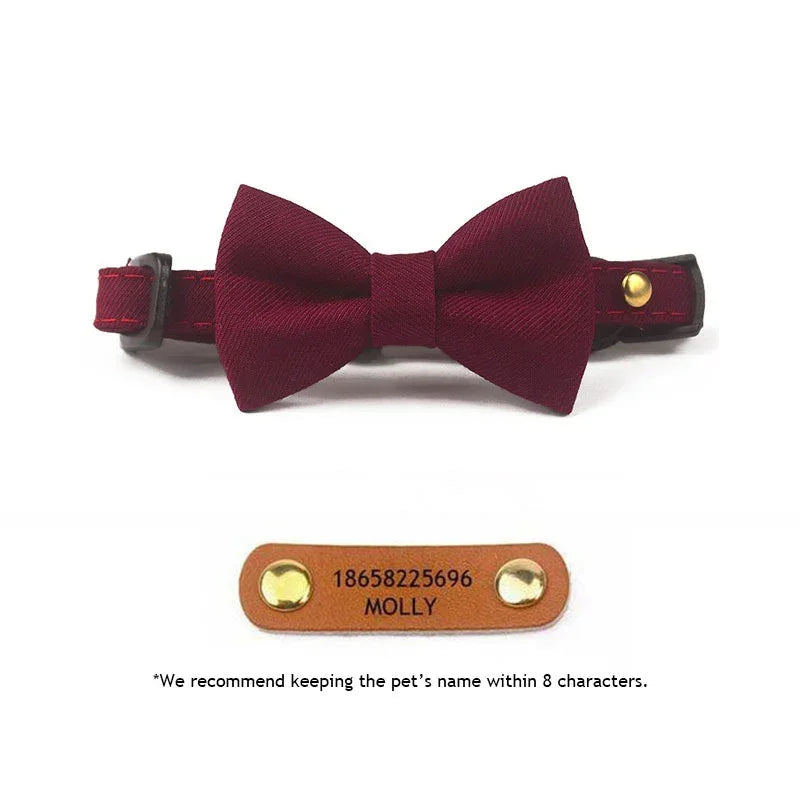 Classic Suit Bow Cat Collar