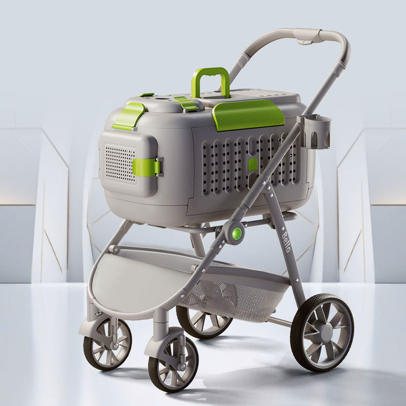 D8 Foldable Box Cat Carrier Stroller with Wheels