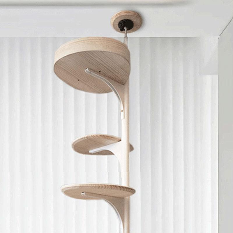 Deluxe Floor to Ceiling Cat Climbing Tree White