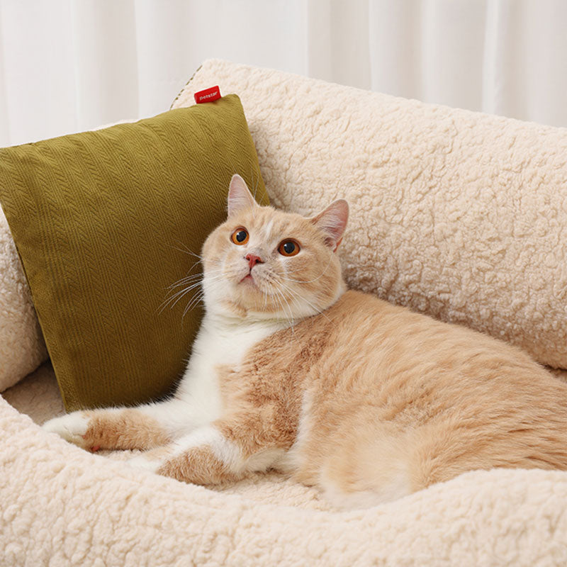 Fluffy Bread Warm Cat Sofa Bed