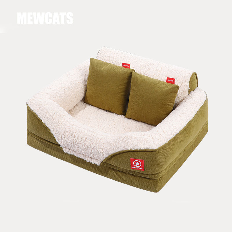 Fluffy Bread Warm Cat Sofa Bed