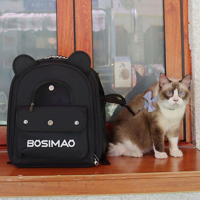 Front Rear Expandable Cat Carrier Backpack Tent