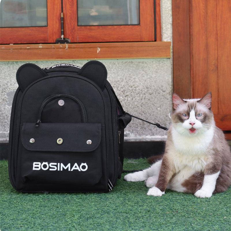 Front Rear Expandable Cat Carrier Backpack Tent
