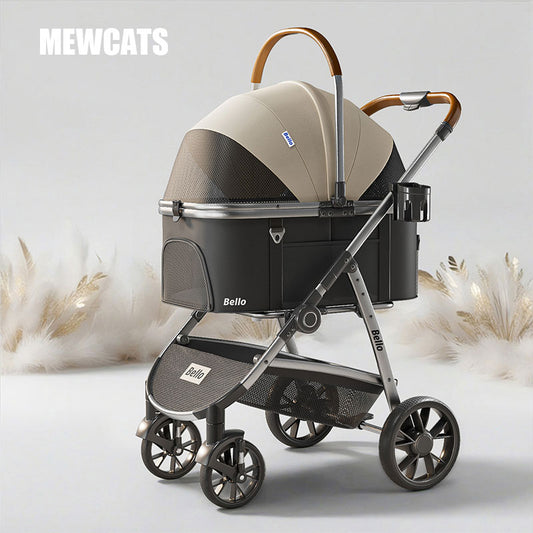 L9 Foldable Cat Carrier Stroller with Wheels
