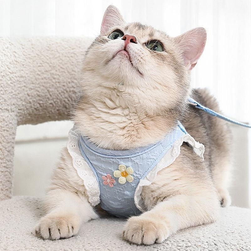 Lace Sleeve Cat Leash Cute Harness