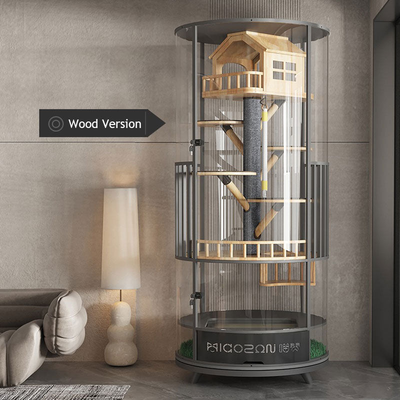 Luxury Panoramic Treehouse Glass Cat Villa