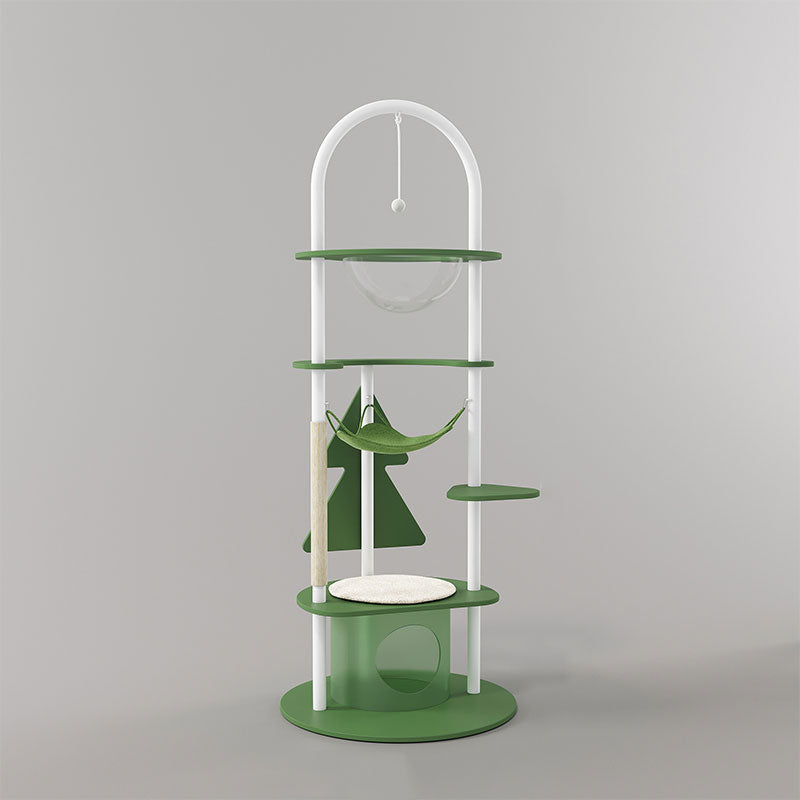 Minimalist Steel Cat Climbing Frame Christmas Tree