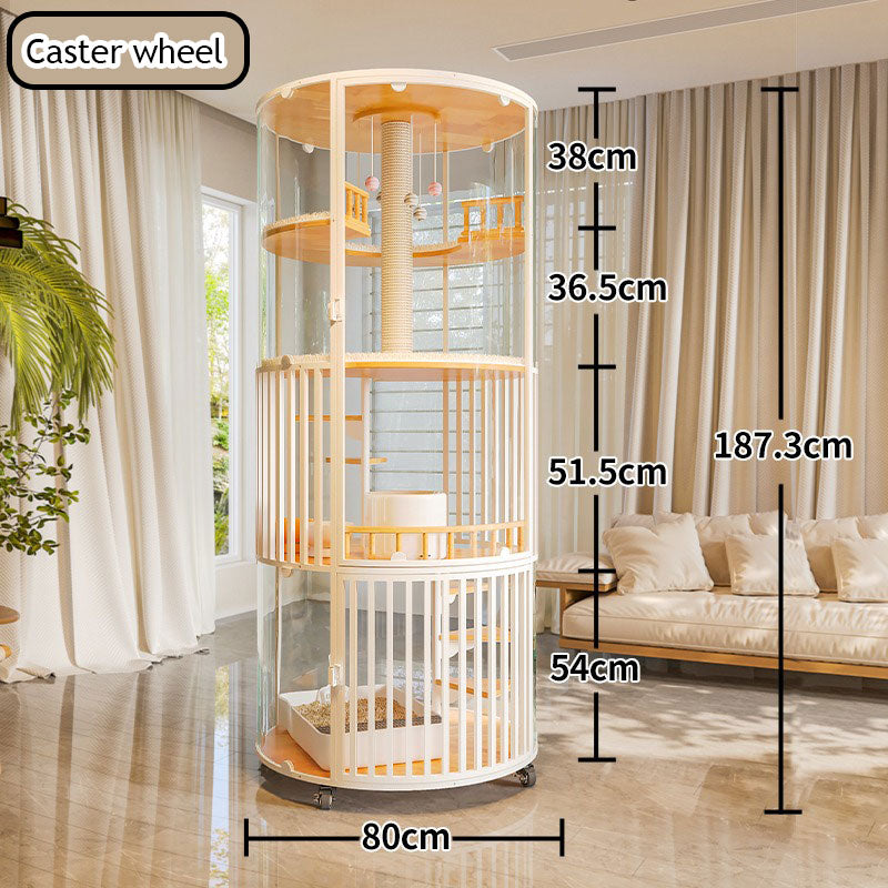 Sky Castle Panoramic Glass Cat Villa