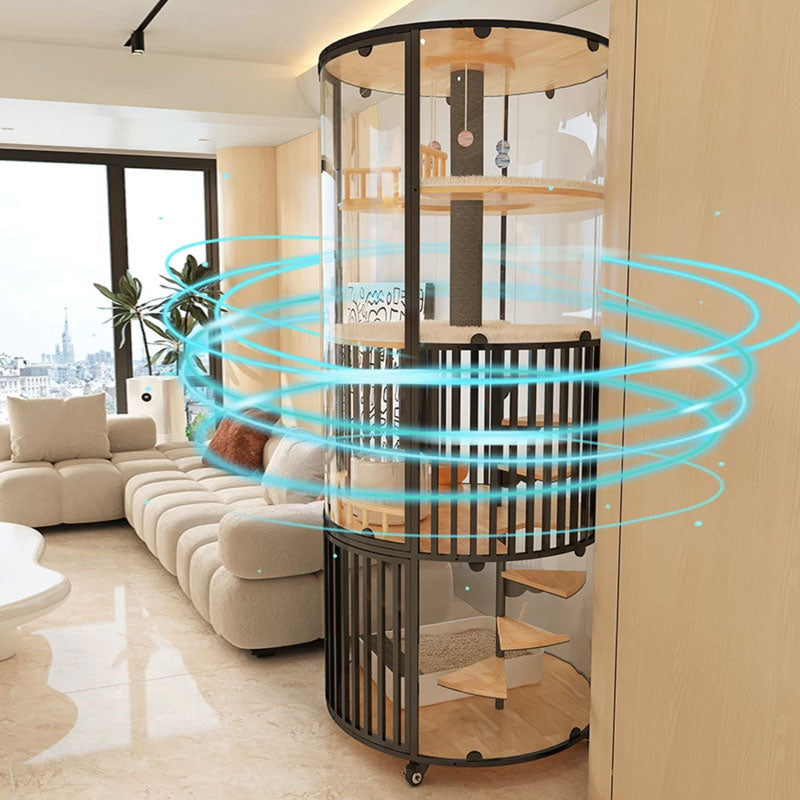 Sky Castle Panoramic Glass Cat Villa