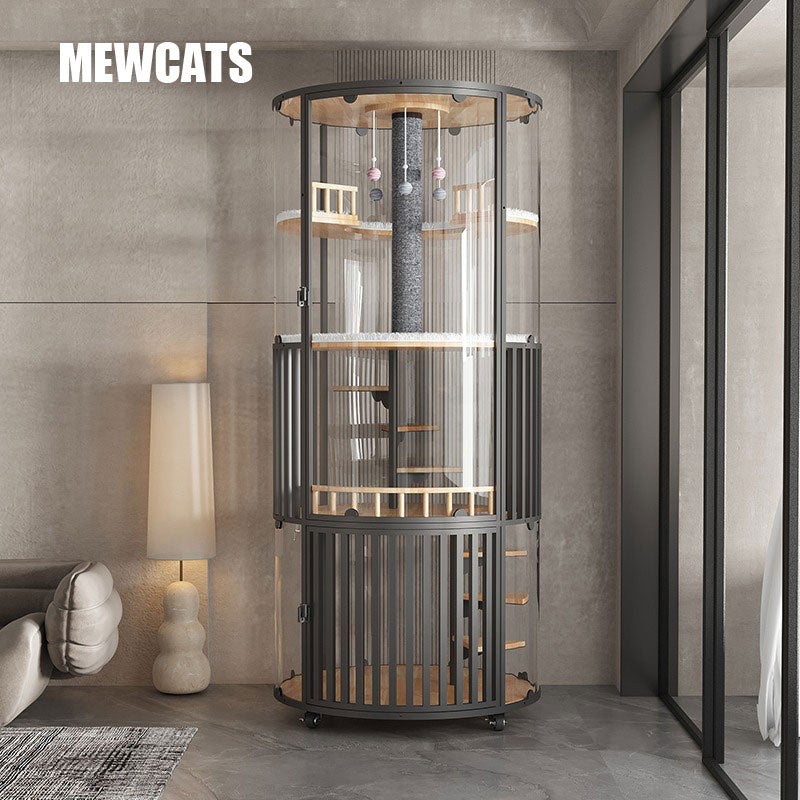 Sky Castle Panoramic Glass Cat Villa