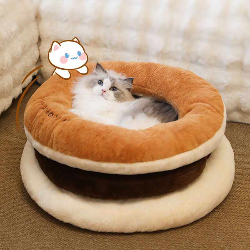 Sweet Pancake Cozy Bed for Cats