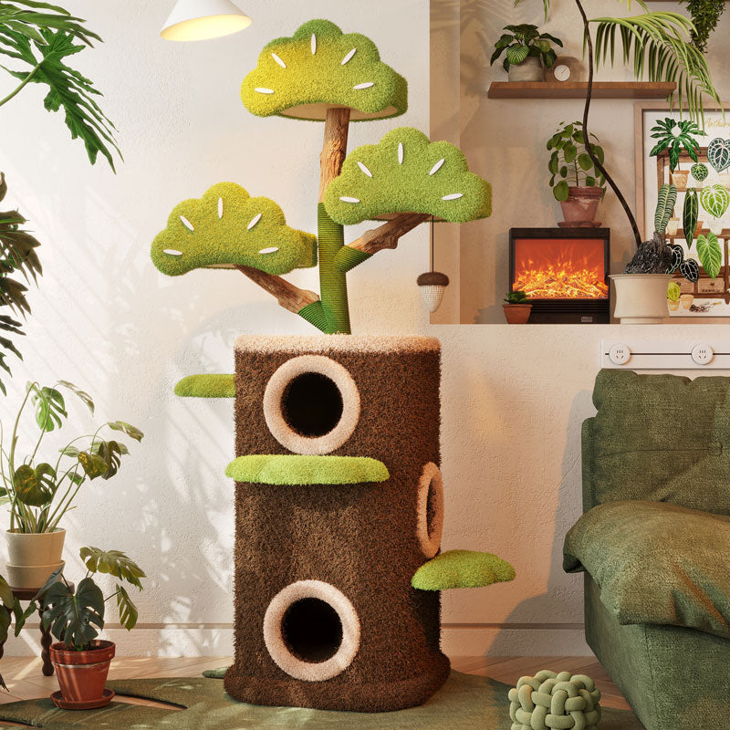 Welcome Cat Climbing Tree House