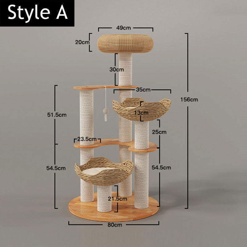 Wooden House Large Cat Climbing Tower