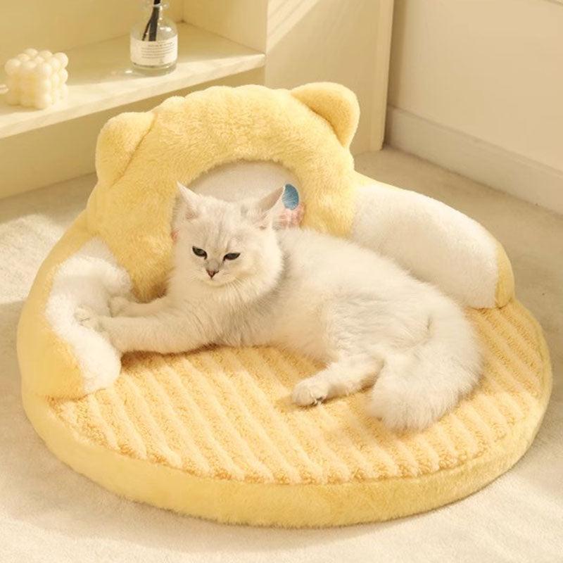 Bear Cat Bed Mat Fluffy Pemovable Pet Pad - MEWCATS