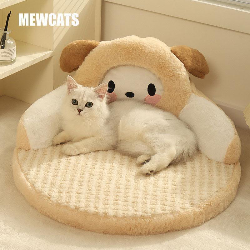 Bear Cat Bed Mat Fluffy Pemovable Pet Pad - MEWCATS