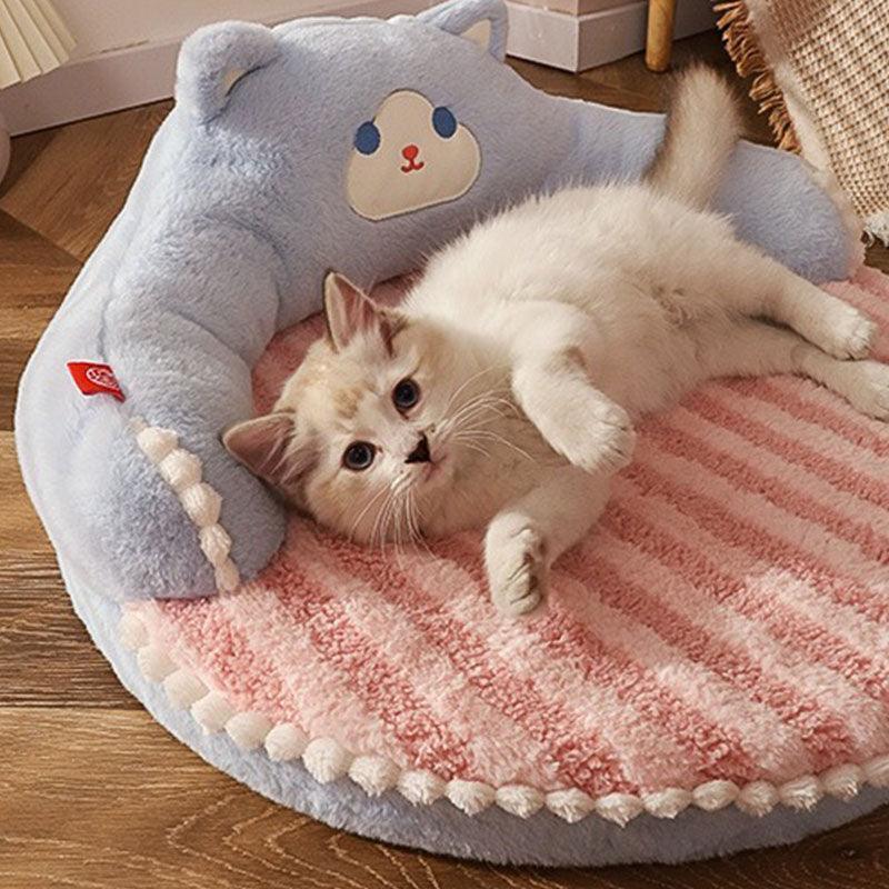 Bear Cat Bed Mat Fluffy Pemovable Pet Pad - MEWCATS