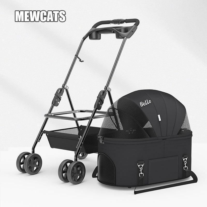 Bello Detachable Cat Stroller 3 Style Carrier On Wheels - MEWCATS