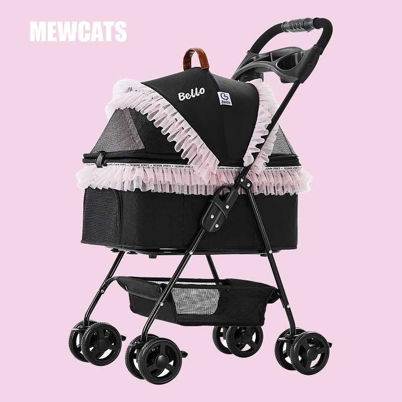Bello Detachable Cat Stroller 3 Style Carrier On Wheels - MEWCATS