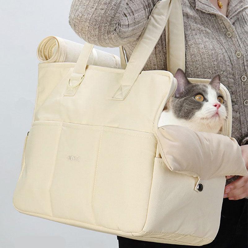 Cat Carrier Outdoor Travel Warm Tote Bag - MEWCATS