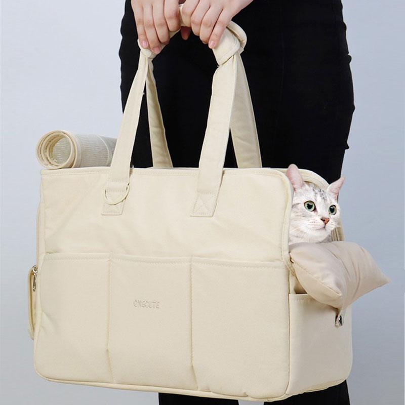 Cat Carrier Outdoor Travel Warm Tote Bag - MEWCATS