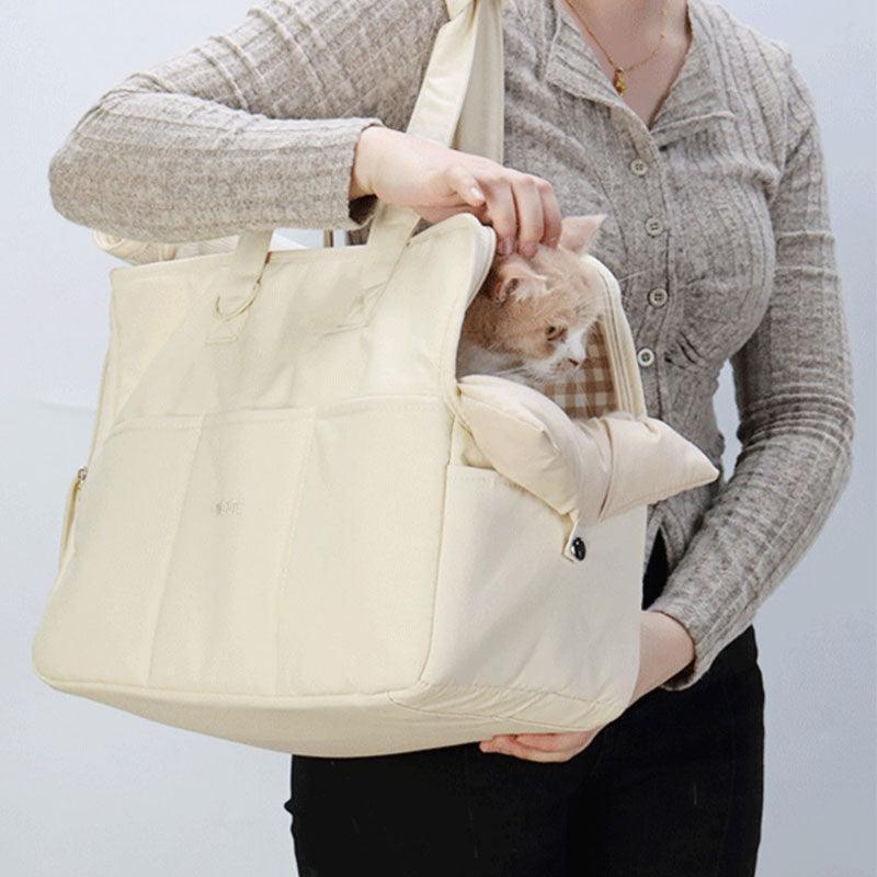 Cat Carrier Outdoor Travel Warm Tote Bag - MEWCATS