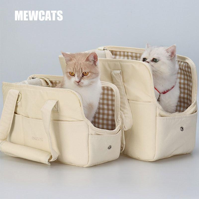 Cat Carrier Outdoor Travel Warm Tote Bag - MEWCATS