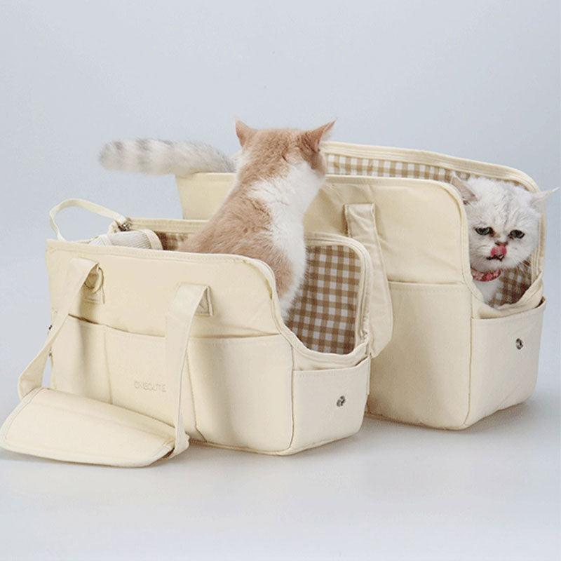 Cat Carrier Outdoor Travel Warm Tote Bag - MEWCATS
