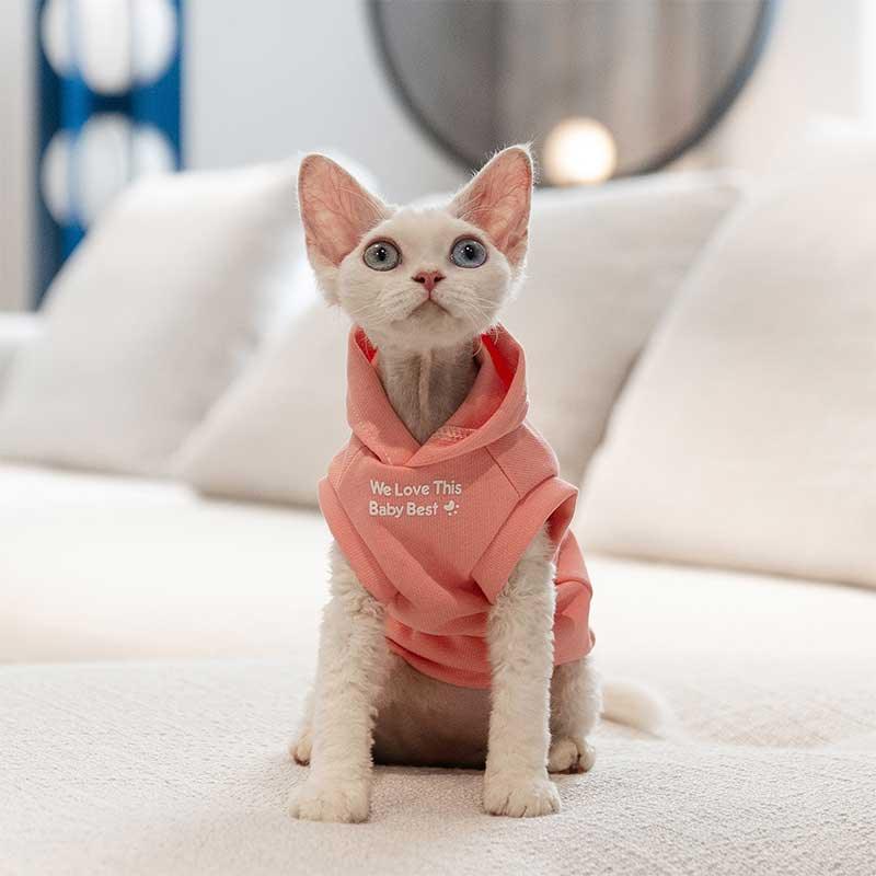 Cat Clothes Sphynx Hairless Cat Hoodie - MEWCATS