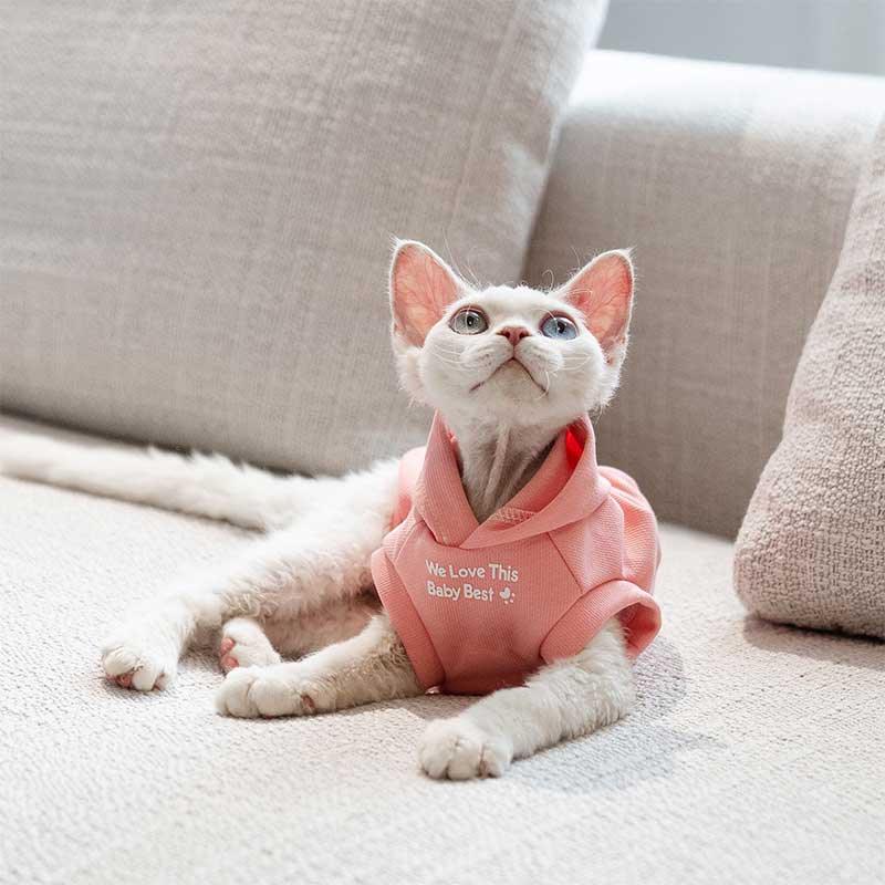 Cat Clothes Sphynx Hairless Cat Hoodie - MEWCATS