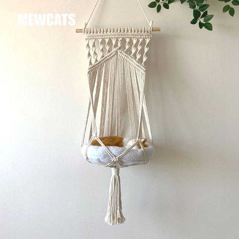 Cat Hammock Nest Handmade Cotton Rope Summer Swing Toy Bed