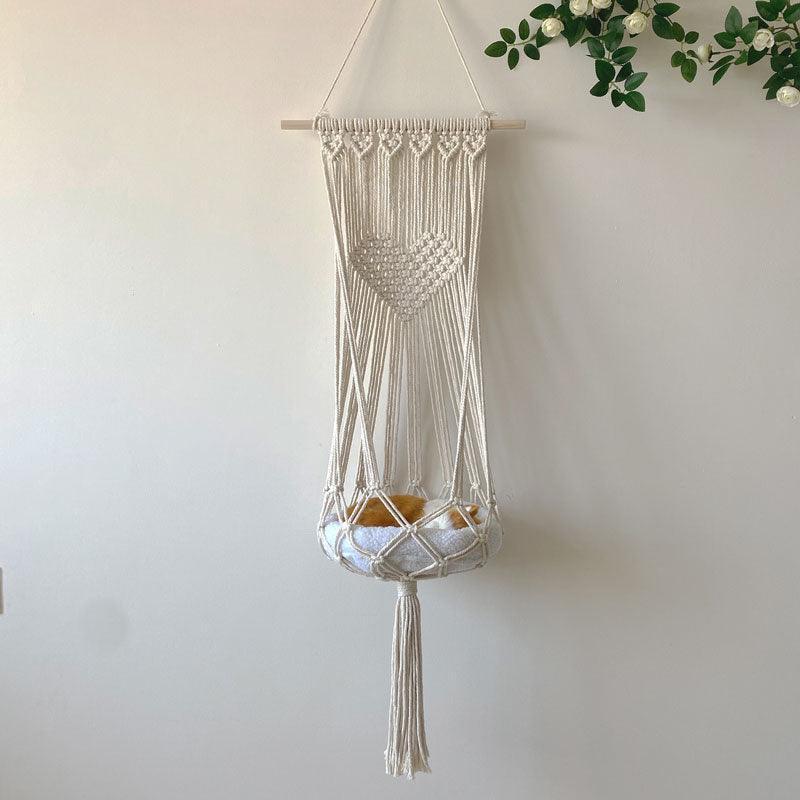 Cat Hammock Nest Handmade Cotton Rope Summer Swing Toy Bed
