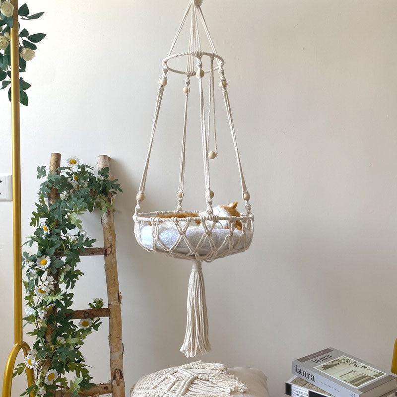 Cat Hammock Nest Handmade Cotton Rope Summer Swing Toy Bed