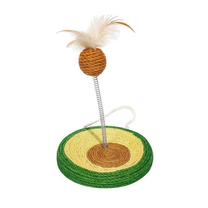 Cat Interactive Toys Spring Sisal Ball Grinding Claw Kitty Stick - MEWCATS