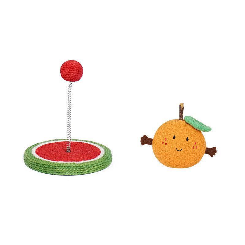 Cat Interactive Toys Spring Sisal Ball Grinding Claw Kitty Stick - MEWCATS